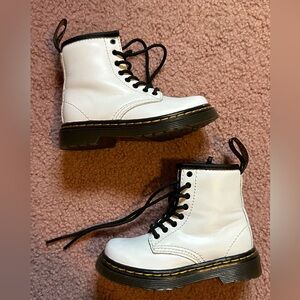 Dr. Martens Kids White Boots